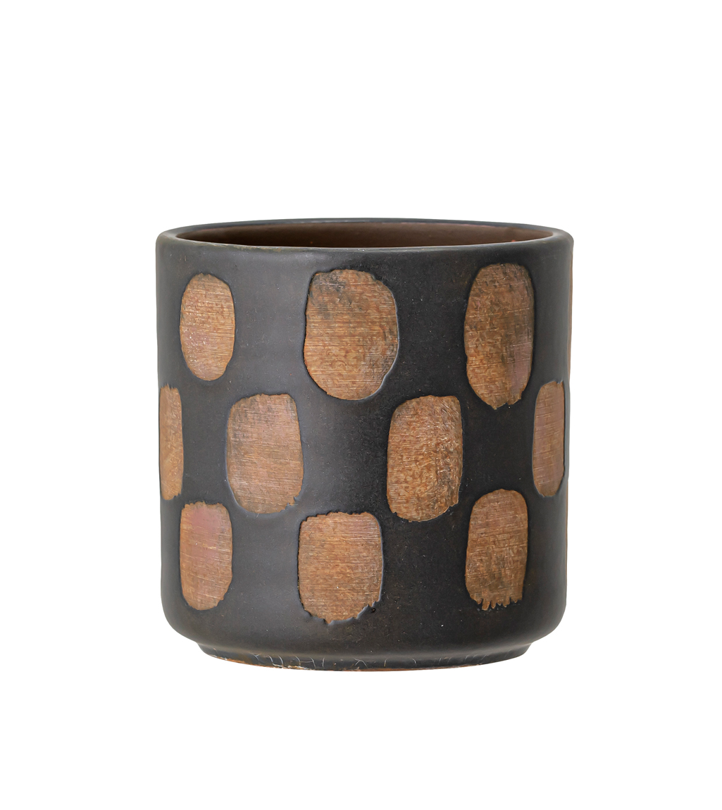 Black Terracotta Flower Pot