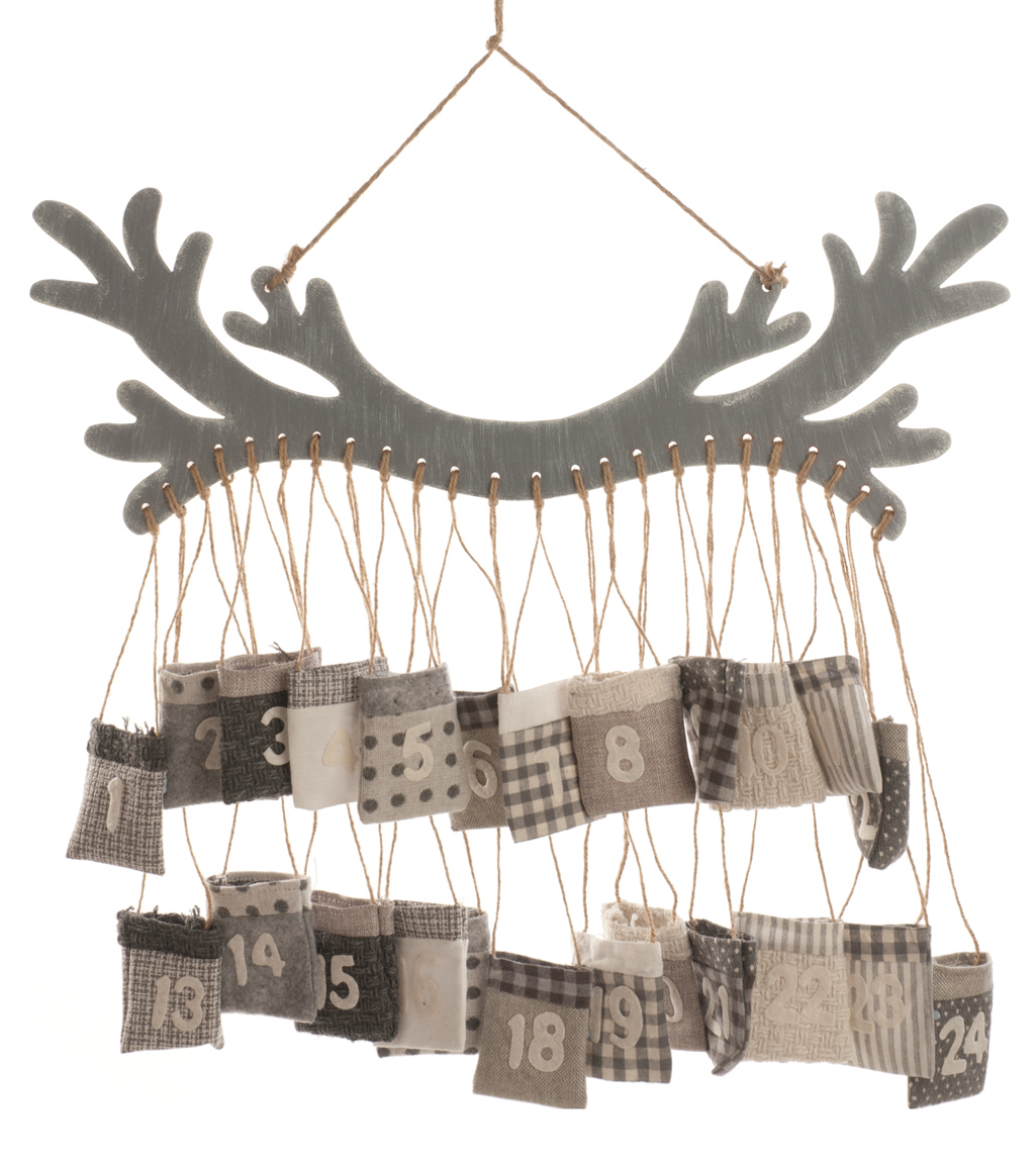 Wooden Antler Advent Calendar