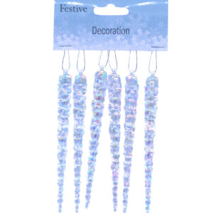 Clear Icicle Pack Of 6