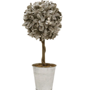 Leafy Frosted Topiary Large