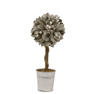 Leafy Frosted Topiary Small