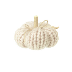 Cream Mini Knit Pumpkin