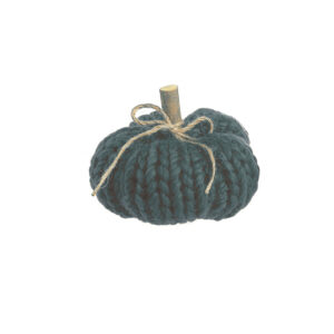 Teal Mini Knit Pumpkin
