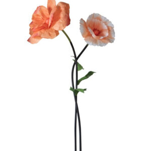 Peach White Peony On Stand